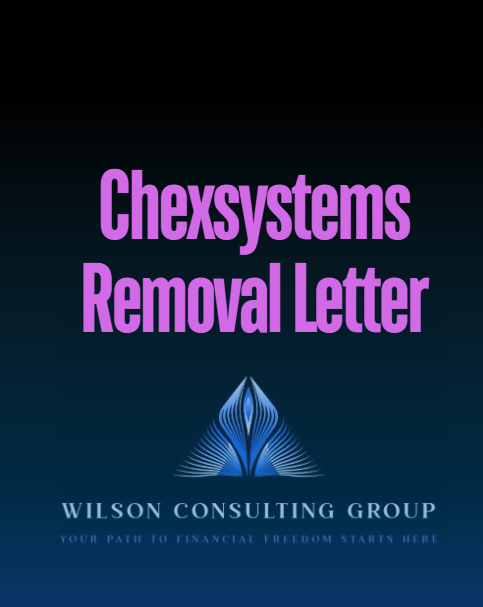 Chex Systems Removal Letter